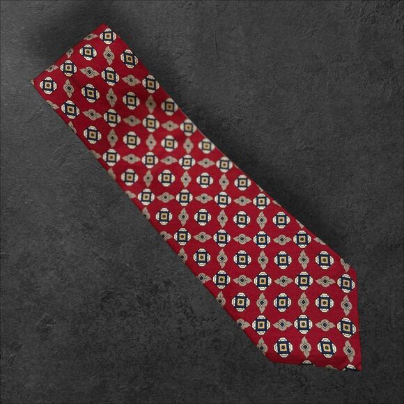 Robert Talbott's Nordstoms Men's Geometric 100% Silk Professional Tie - Picture 1 of 3